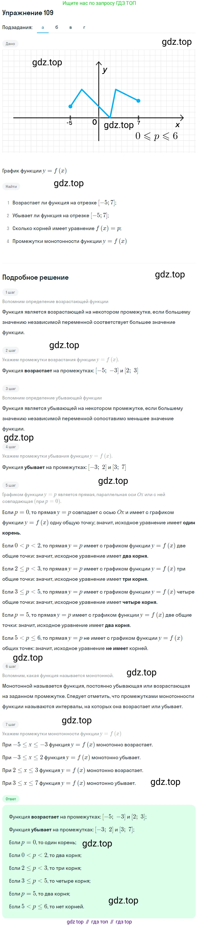 ГДЗ Алгебра, 10 класс Учебник, авторы: Мордкович Александр Григорьевич, Семенов Павел Владимирович, Денищева Лариса Олеговна, Звавич Леонид Исаакович, Корешкова Т А, Мишустина Татьяна Николаевна, Рязановский А Р, издательство Мнемозина, Москва, 2019, Часть 2, страница 18, номер 109, Решение 1