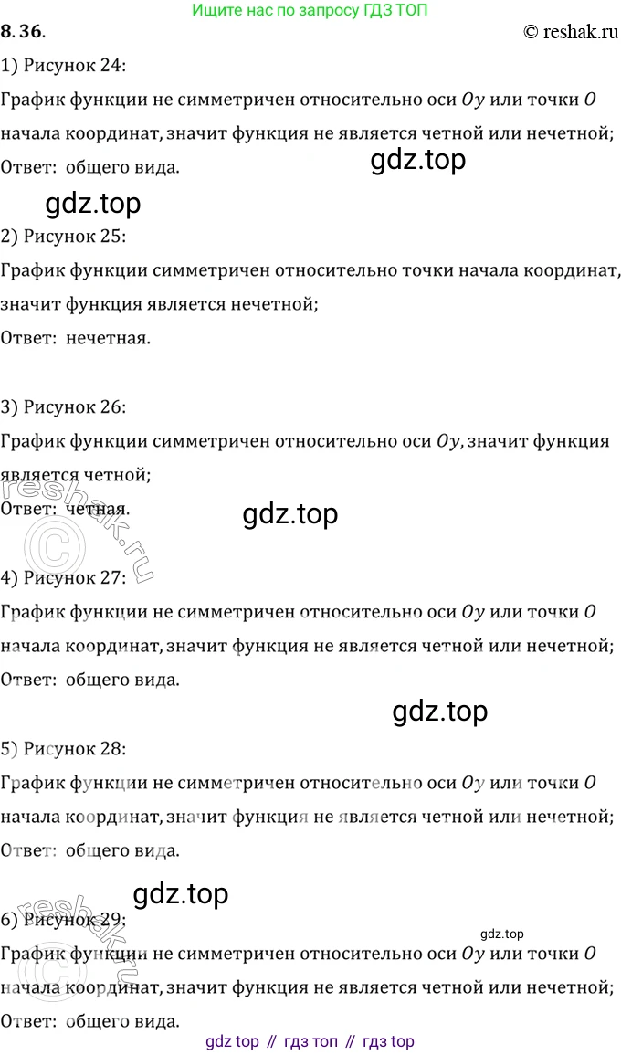 ГДЗ Алгебра, 10 класс Учебник, авторы: Мордкович Александр Григорьевич, Семенов Павел Владимирович, Денищева Лариса Олеговна, Звавич Леонид Исаакович, Корешкова Т А, Мишустина Татьяна Николаевна, Рязановский А Р, издательство Мнемозина, Москва, 2019, Часть 2, страница 62, номер 8.36, Решение 2