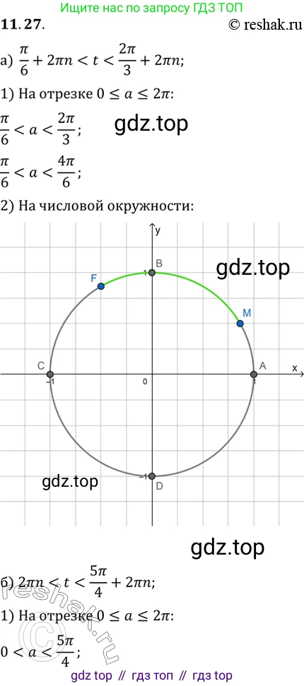 ГДЗ Алгебра, 10 класс Учебник, авторы: Мордкович Александр Григорьевич, Семенов Павел Владимирович, Денищева Лариса Олеговна, Звавич Леонид Исаакович, Корешкова Т А, Мишустина Татьяна Николаевна, Рязановский А Р, издательство Мнемозина, Москва, 2019, Часть 2, страница 83, номер 11.27, Решение 2