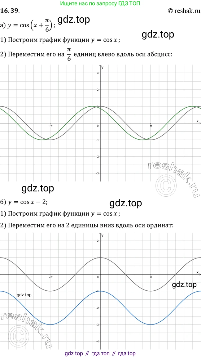 ГДЗ Алгебра, 10 класс Учебник, авторы: Мордкович Александр Григорьевич, Семенов Павел Владимирович, Денищева Лариса Олеговна, Звавич Леонид Исаакович, Корешкова Т А, Мишустина Татьяна Николаевна, Рязановский А Р, издательство Мнемозина, Москва, 2019, Часть 2, страница 106, номер 16.39, Решение 2