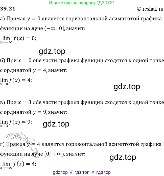 ГДЗ Алгебра, 10 класс Учебник, авторы: Мордкович Александр Григорьевич, Семенов Павел Владимирович, Денищева Лариса Олеговна, Звавич Леонид Исаакович, Корешкова Т А, Мишустина Татьяна Николаевна, Рязановский А Р, издательство Мнемозина, Москва, 2019, Часть 2, страница 230, номер 39.21, Решение 2