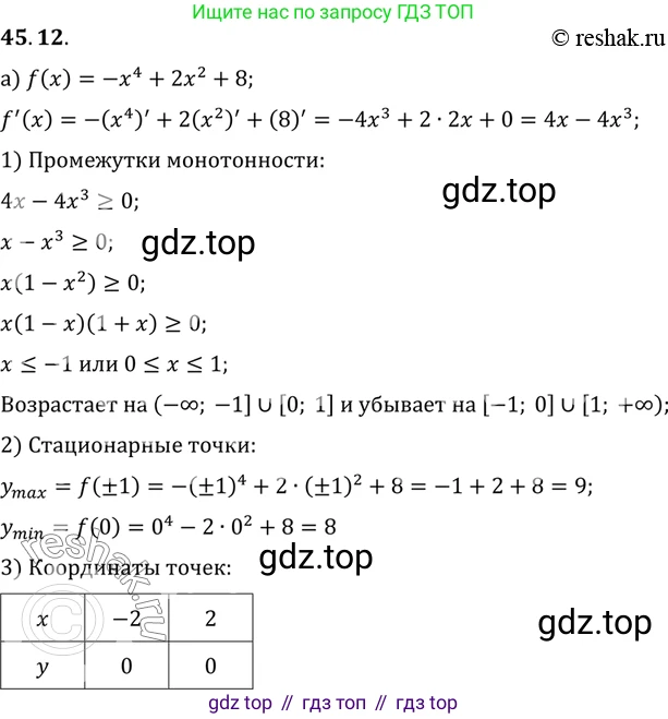 ГДЗ Алгебра, 10 класс Учебник, авторы: Мордкович Александр Григорьевич, Семенов Павел Владимирович, Денищева Лариса Олеговна, Звавич Леонид Исаакович, Корешкова Т А, Мишустина Татьяна Николаевна, Рязановский А Р, издательство Мнемозина, Москва, 2019, Часть 2, страница 278, номер 45.12, Решение 2