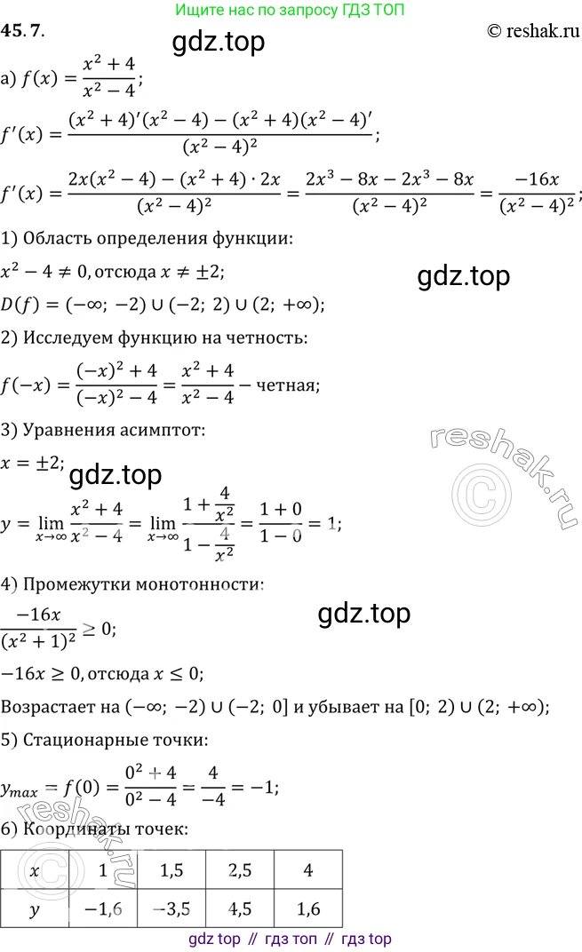 ГДЗ Алгебра, 10 класс Учебник, авторы: Мордкович Александр Григорьевич, Семенов Павел Владимирович, Денищева Лариса Олеговна, Звавич Леонид Исаакович, Корешкова Т А, Мишустина Татьяна Николаевна, Рязановский А Р, издательство Мнемозина, Москва, 2019, Часть 2, страница 278, номер 45.7, Решение 2
