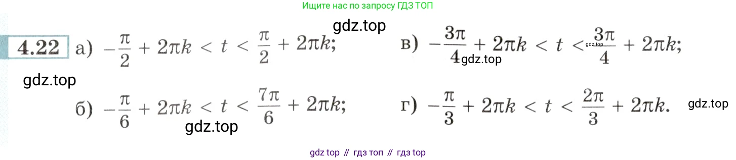 Алгебра, 10-11 класс Задачник, авторы: Мордкович Александр Григорьевич, Семенов Павел Владимирович, Денищева Лариса Олеговна, Корешкова Т А, Мишустина Татьяна Николаевна, Тульчинская Елена Ефимовна, издательство Мнемозина, Москва, 2019, Часть 2, страница 13, номер 4.22, Условие