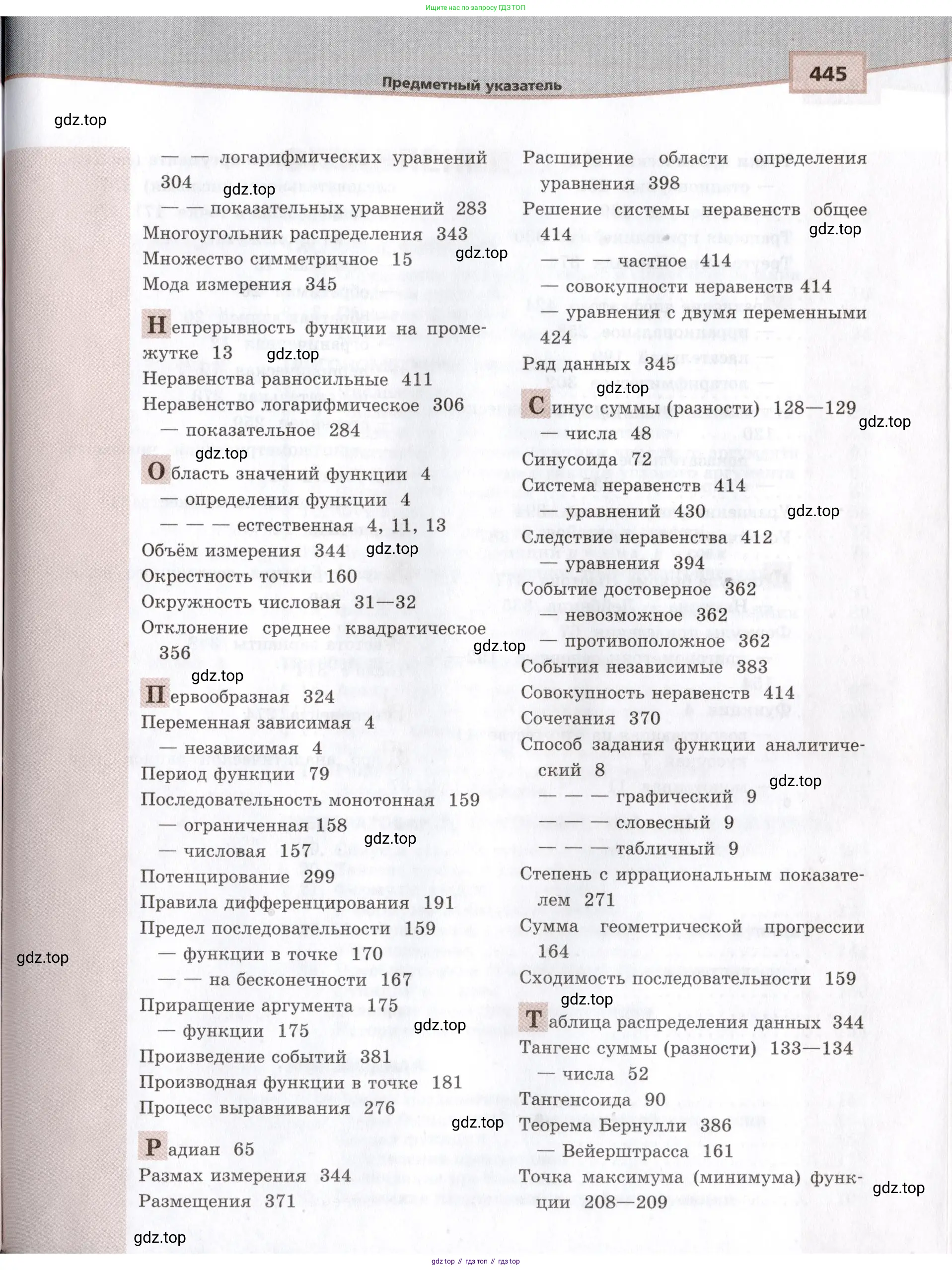Алгебра, 10-11 класс Задачник, авторы: Мордкович Александр Григорьевич, Семенов Павел Владимирович, Денищева Лариса Олеговна, Корешкова Т А, Мишустина Татьяна Николаевна, Тульчинская Елена Ефимовна, издательство Мнемозина, Москва, 2019, страница 445