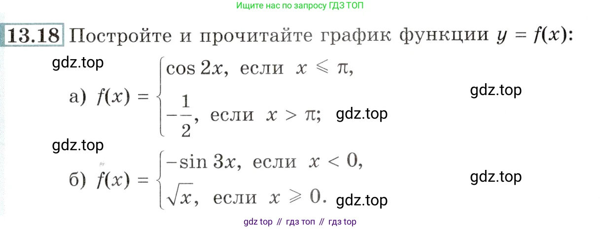 Алгебра, 10-11 класс Задачник, авторы: Мордкович Александр Григорьевич, Семенов Павел Владимирович, Денищева Лариса Олеговна, Корешкова Т А, Мишустина Татьяна Николаевна, Тульчинская Елена Ефимовна, издательство Мнемозина, Москва, 2019, Часть 2, страница 39, номер 13.18, Условие