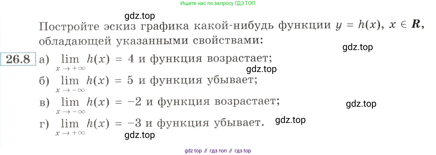 Алгебра, 10-11 класс Задачник, авторы: Мордкович Александр Григорьевич, Семенов Павел Владимирович, Денищева Лариса Олеговна, Корешкова Т А, Мишустина Татьяна Николаевна, Тульчинская Елена Ефимовна, издательство Мнемозина, Москва, 2019, Часть 2, страница 89, номер 26.8, Условие