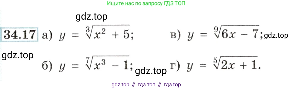 Алгебра, 10-11 класс Задачник, авторы: Мордкович Александр Григорьевич, Семенов Павел Владимирович, Денищева Лариса Олеговна, Корешкова Т А, Мишустина Татьяна Николаевна, Тульчинская Елена Ефимовна, издательство Мнемозина, Москва, 2019, Часть 2, страница 133, номер 34.17, Условие
