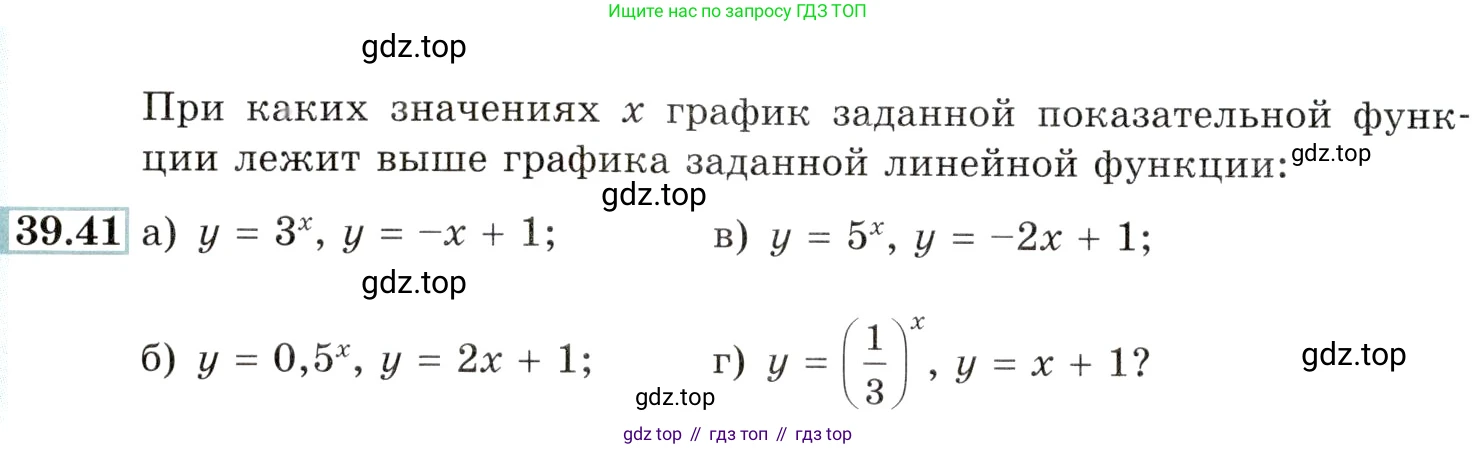 Алгебра, 10-11 класс Задачник, авторы: Мордкович Александр Григорьевич, Семенов Павел Владимирович, Денищева Лариса Олеговна, Корешкова Т А, Мишустина Татьяна Николаевна, Тульчинская Елена Ефимовна, издательство Мнемозина, Москва, 2019, Часть 2, страница 158, номер 39.41, Условие