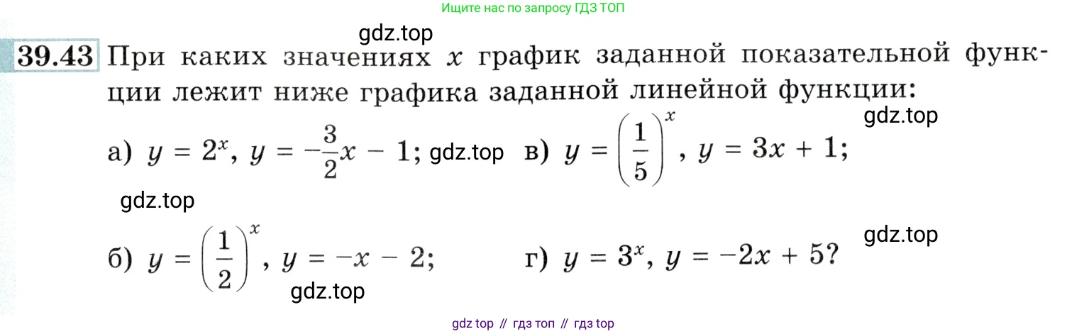 Алгебра, 10-11 класс Задачник, авторы: Мордкович Александр Григорьевич, Семенов Павел Владимирович, Денищева Лариса Олеговна, Корешкова Т А, Мишустина Татьяна Николаевна, Тульчинская Елена Ефимовна, издательство Мнемозина, Москва, 2019, Часть 2, страница 159, номер 39.43, Условие