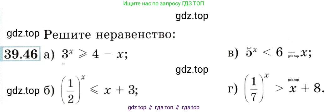 Алгебра, 10-11 класс Задачник, авторы: Мордкович Александр Григорьевич, Семенов Павел Владимирович, Денищева Лариса Олеговна, Корешкова Т А, Мишустина Татьяна Николаевна, Тульчинская Елена Ефимовна, издательство Мнемозина, Москва, 2019, Часть 2, страница 159, номер 39.46, Условие