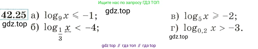 Алгебра, 10-11 класс Задачник, авторы: Мордкович Александр Григорьевич, Семенов Павел Владимирович, Денищева Лариса Олеговна, Корешкова Т А, Мишустина Татьяна Николаевна, Тульчинская Елена Ефимовна, издательство Мнемозина, Москва, 2019, Часть 2, страница 174, номер 42.25, Условие