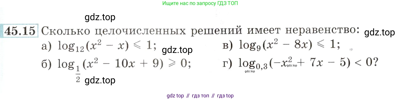 Алгебра, 10-11 класс Задачник, авторы: Мордкович Александр Григорьевич, Семенов Павел Владимирович, Денищева Лариса Олеговна, Корешкова Т А, Мишустина Татьяна Николаевна, Тульчинская Елена Ефимовна, издательство Мнемозина, Москва, 2019, Часть 2, страница 185, номер 45.15, Условие