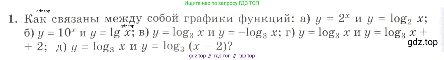 Алгебра, 10-11 класс Задачник, авторы: Мордкович Александр Григорьевич, Семенов Павел Владимирович, Денищева Лариса Олеговна, Корешкова Т А, Мишустина Татьяна Николаевна, Тульчинская Елена Ефимовна, издательство Мнемозина, Москва, 2019, Часть 1, страница 294, номер 1, Условие