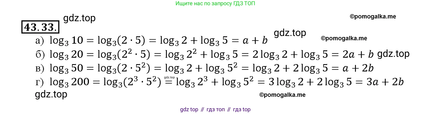 Алгебра, 10-11 класс Задачник, авторы: Мордкович Александр Григорьевич, Семенов Павел Владимирович, Денищева Лариса Олеговна, Корешкова Т А, Мишустина Татьяна Николаевна, Тульчинская Елена Ефимовна, издательство Мнемозина, Москва, 2019, Часть 2, страница 179, номер 43.33, Решение 1