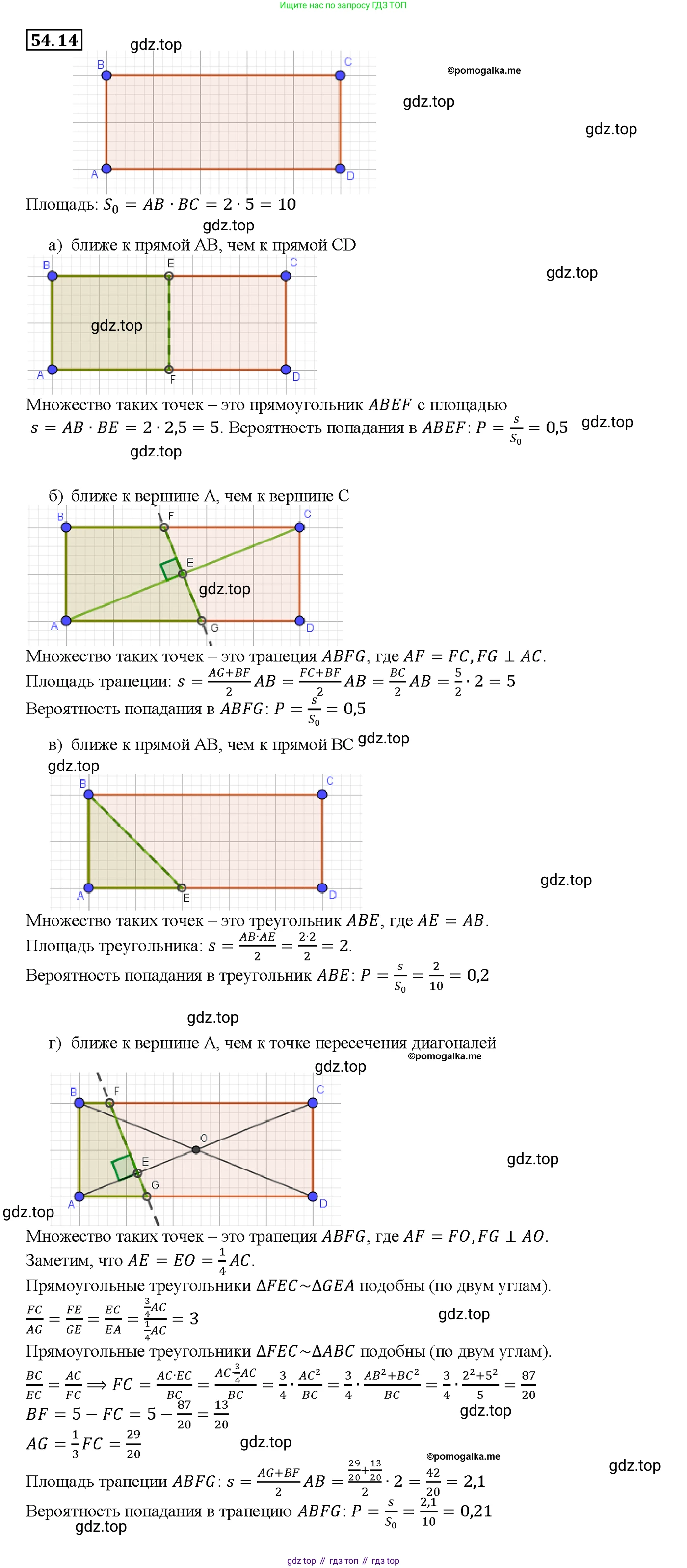 Алгебра, 10-11 класс Задачник, авторы: Мордкович Александр Григорьевич, Семенов Павел Владимирович, Денищева Лариса Олеговна, Корешкова Т А, Мишустина Татьяна Николаевна, Тульчинская Елена Ефимовна, издательство Мнемозина, Москва, 2019, Часть 2, страница 215, номер 54.14, Решение 1