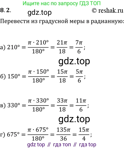Алгебра, 10-11 класс Задачник, авторы: Мордкович Александр Григорьевич, Семенов Павел Владимирович, Денищева Лариса Олеговна, Корешкова Т А, Мишустина Татьяна Николаевна, Тульчинская Елена Ефимовна, издательство Мнемозина, Москва, 2019, Часть 2, страница 24, номер 8.2, Решение 2