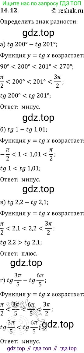 Алгебра, 10-11 класс Задачник, авторы: Мордкович Александр Григорьевич, Семенов Павел Владимирович, Денищева Лариса Олеговна, Корешкова Т А, Мишустина Татьяна Николаевна, Тульчинская Елена Ефимовна, издательство Мнемозина, Москва, 2019, Часть 2, страница 42, номер 14.12, Решение 2