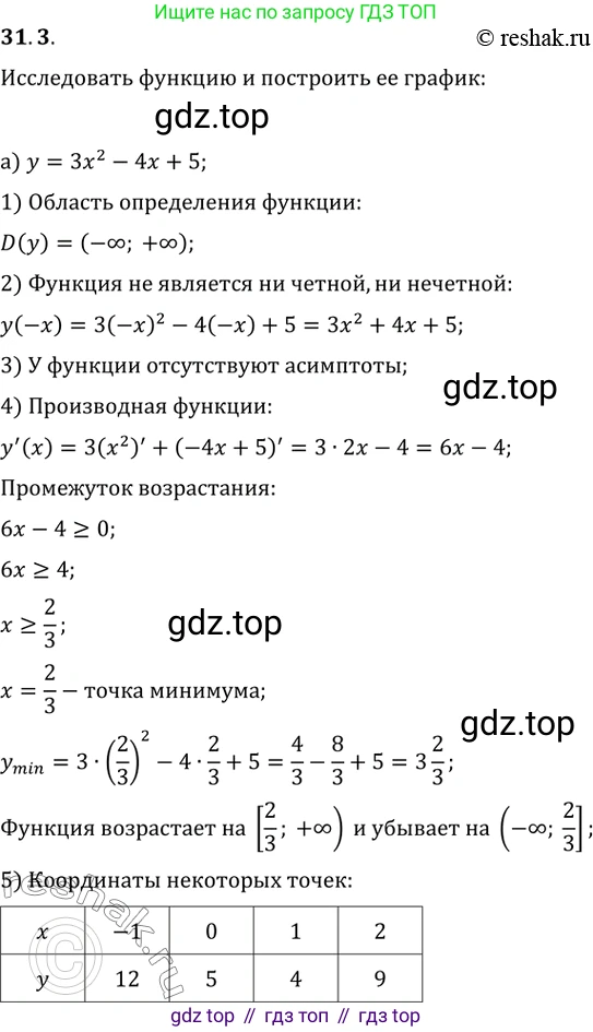 Алгебра, 10-11 класс Задачник, авторы: Мордкович Александр Григорьевич, Семенов Павел Владимирович, Денищева Лариса Олеговна, Корешкова Т А, Мишустина Татьяна Николаевна, Тульчинская Елена Ефимовна, издательство Мнемозина, Москва, 2019, Часть 2, страница 121, номер 31.3, Решение 2