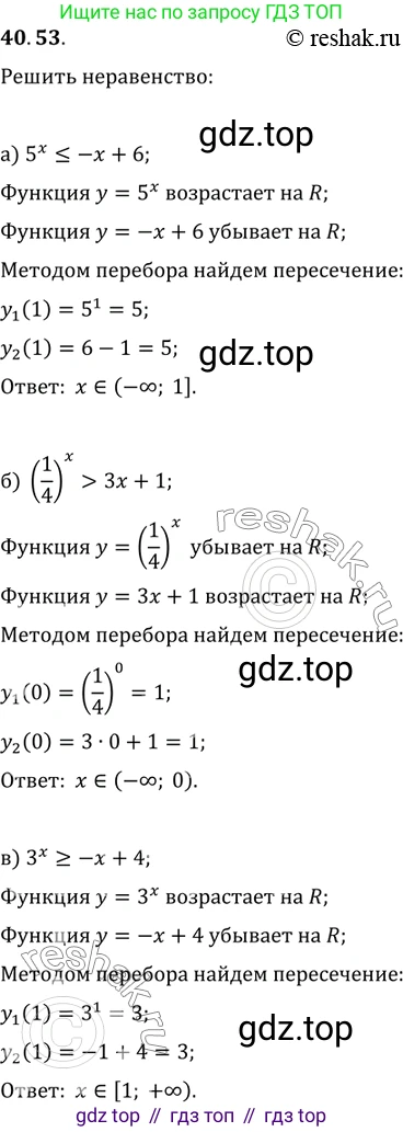 Алгебра, 10-11 класс Задачник, авторы: Мордкович Александр Григорьевич, Семенов Павел Владимирович, Денищева Лариса Олеговна, Корешкова Т А, Мишустина Татьяна Николаевна, Тульчинская Елена Ефимовна, издательство Мнемозина, Москва, 2019, Часть 2, страница 166, номер 40.53, Решение 2