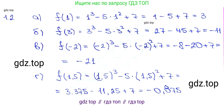 Алгебра, 10-11 класс Задачник, авторы: Мордкович Александр Григорьевич, Семенов Павел Владимирович, Денищева Лариса Олеговна, Корешкова Т А, Мишустина Татьяна Николаевна, Тульчинская Елена Ефимовна, издательство Мнемозина, Москва, 2019, Часть 2, страница 4, номер 1.2, Решение 3