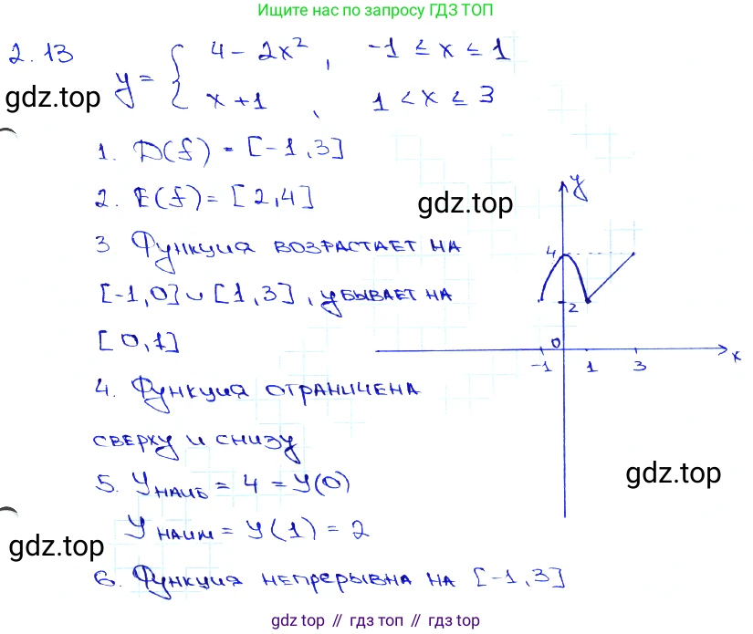 Алгебра, 10-11 класс Задачник, авторы: Мордкович Александр Григорьевич, Семенов Павел Владимирович, Денищева Лариса Олеговна, Корешкова Т А, Мишустина Татьяна Николаевна, Тульчинская Елена Ефимовна, издательство Мнемозина, Москва, 2019, Часть 2, страница 9, номер 2.13, Решение 3