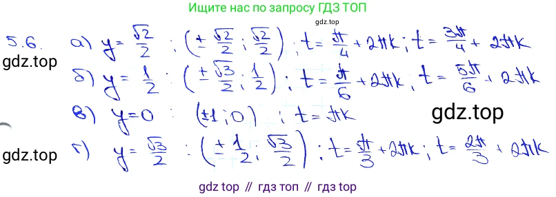 Алгебра, 10-11 класс Задачник, авторы: Мордкович Александр Григорьевич, Семенов Павел Владимирович, Денищева Лариса Олеговна, Корешкова Т А, Мишустина Татьяна Николаевна, Тульчинская Елена Ефимовна, издательство Мнемозина, Москва, 2019, Часть 2, страница 14, номер 5.6, Решение 3