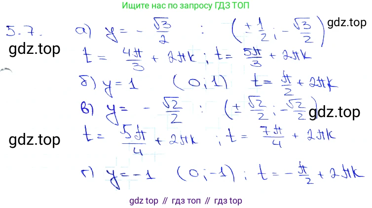 Алгебра, 10-11 класс Задачник, авторы: Мордкович Александр Григорьевич, Семенов Павел Владимирович, Денищева Лариса Олеговна, Корешкова Т А, Мишустина Татьяна Николаевна, Тульчинская Елена Ефимовна, издательство Мнемозина, Москва, 2019, Часть 2, страница 15, номер 5.7, Решение 3