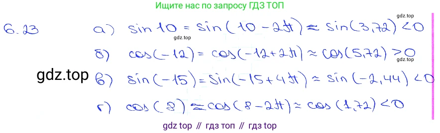 Алгебра, 10-11 класс Задачник, авторы: Мордкович Александр Григорьевич, Семенов Павел Владимирович, Денищева Лариса Олеговна, Корешкова Т А, Мишустина Татьяна Николаевна, Тульчинская Елена Ефимовна, издательство Мнемозина, Москва, 2019, Часть 2, страница 18, номер 6.23, Решение 3