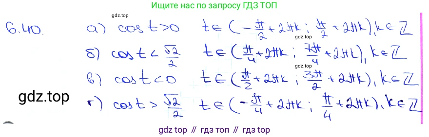 Алгебра, 10-11 класс Задачник, авторы: Мордкович Александр Григорьевич, Семенов Павел Владимирович, Денищева Лариса Олеговна, Корешкова Т А, Мишустина Татьяна Николаевна, Тульчинская Елена Ефимовна, издательство Мнемозина, Москва, 2019, Часть 2, страница 20, номер 6.40, Решение 3
