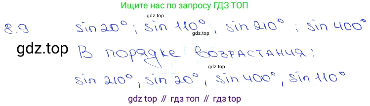 Алгебра, 10-11 класс Задачник, авторы: Мордкович Александр Григорьевич, Семенов Павел Владимирович, Денищева Лариса Олеговна, Корешкова Т А, Мишустина Татьяна Николаевна, Тульчинская Елена Ефимовна, издательство Мнемозина, Москва, 2019, Часть 2, страница 24, номер 8.9, Решение 3