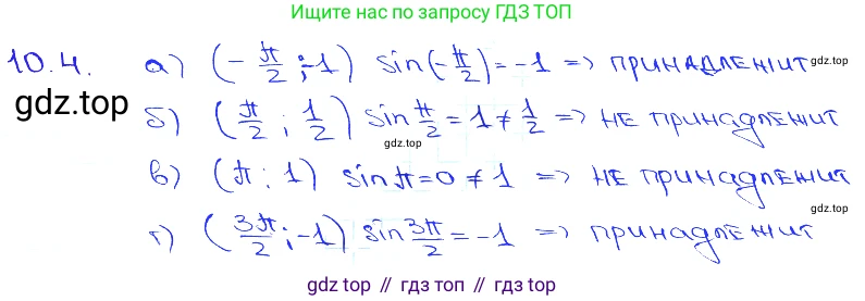 Алгебра, 10-11 класс Задачник, авторы: Мордкович Александр Григорьевич, Семенов Павел Владимирович, Денищева Лариса Олеговна, Корешкова Т А, Мишустина Татьяна Николаевна, Тульчинская Елена Ефимовна, издательство Мнемозина, Москва, 2019, Часть 2, страница 29, номер 10.4, Решение 3