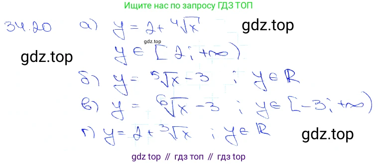 Алгебра, 10-11 класс Задачник, авторы: Мордкович Александр Григорьевич, Семенов Павел Владимирович, Денищева Лариса Олеговна, Корешкова Т А, Мишустина Татьяна Николаевна, Тульчинская Елена Ефимовна, издательство Мнемозина, Москва, 2019, Часть 2, страница 133, номер 34.20, Решение 3
