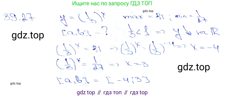 Алгебра, 10-11 класс Задачник, авторы: Мордкович Александр Григорьевич, Семенов Павел Владимирович, Денищева Лариса Олеговна, Корешкова Т А, Мишустина Татьяна Николаевна, Тульчинская Елена Ефимовна, издательство Мнемозина, Москва, 2019, Часть 2, страница 156, номер 39.27, Решение 3