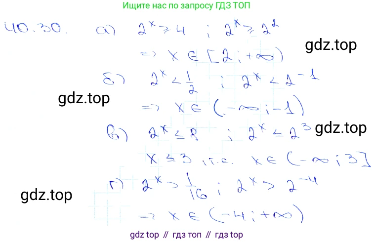 Алгебра, 10-11 класс Задачник, авторы: Мордкович Александр Григорьевич, Семенов Павел Владимирович, Денищева Лариса Олеговна, Корешкова Т А, Мишустина Татьяна Николаевна, Тульчинская Елена Ефимовна, издательство Мнемозина, Москва, 2019, Часть 2, страница 163, номер 40.30, Решение 3
