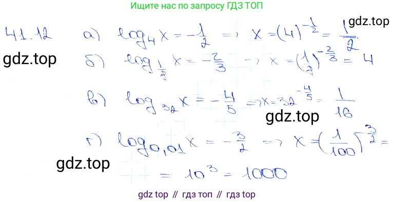 Алгебра, 10-11 класс Задачник, авторы: Мордкович Александр Григорьевич, Семенов Павел Владимирович, Денищева Лариса Олеговна, Корешкова Т А, Мишустина Татьяна Николаевна, Тульчинская Елена Ефимовна, издательство Мнемозина, Москва, 2019, Часть 2, страница 169, номер 41.12, Решение 3
