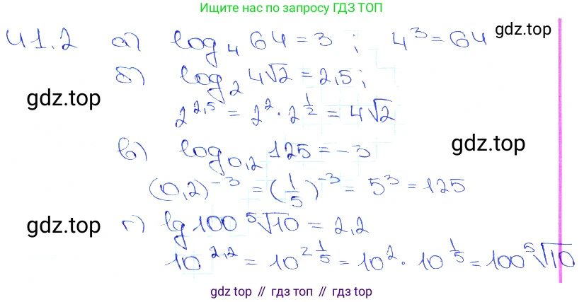 Алгебра, 10-11 класс Задачник, авторы: Мордкович Александр Григорьевич, Семенов Павел Владимирович, Денищева Лариса Олеговна, Корешкова Т А, Мишустина Татьяна Николаевна, Тульчинская Елена Ефимовна, издательство Мнемозина, Москва, 2019, Часть 2, страница 168, номер 41.2, Решение 3