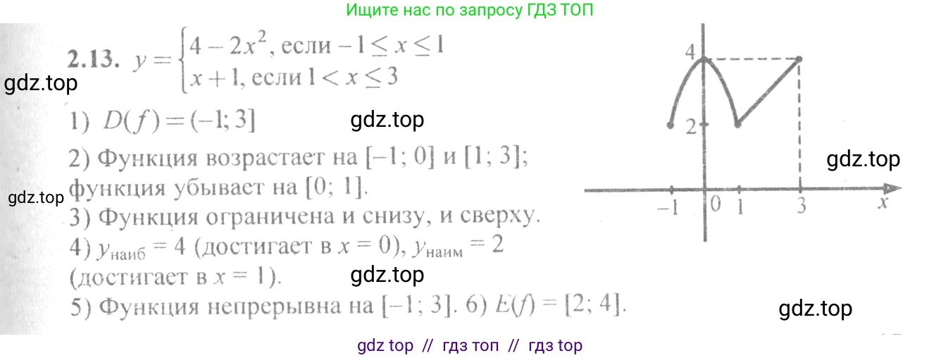 Алгебра, 10-11 класс Задачник, авторы: Мордкович Александр Григорьевич, Семенов Павел Владимирович, Денищева Лариса Олеговна, Корешкова Т А, Мишустина Татьяна Николаевна, Тульчинская Елена Ефимовна, издательство Мнемозина, Москва, 2019, Часть 2, страница 9, номер 2.13, Решение 4