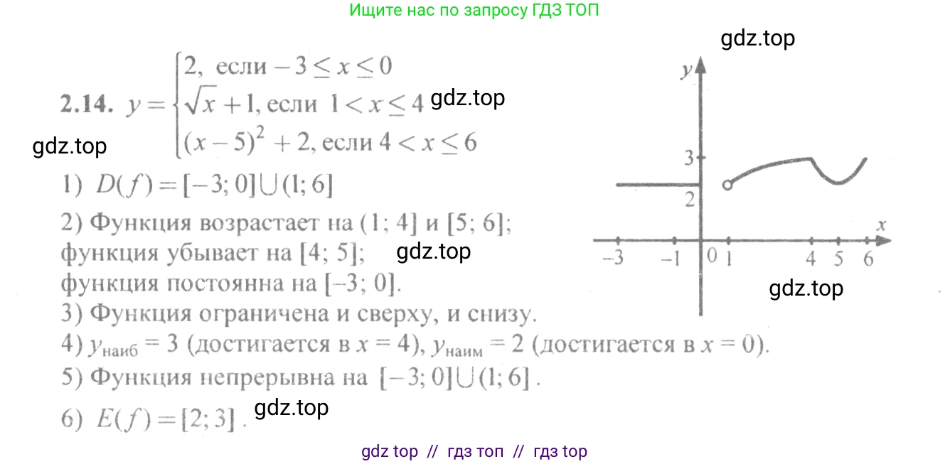 Алгебра, 10-11 класс Задачник, авторы: Мордкович Александр Григорьевич, Семенов Павел Владимирович, Денищева Лариса Олеговна, Корешкова Т А, Мишустина Татьяна Николаевна, Тульчинская Елена Ефимовна, издательство Мнемозина, Москва, 2019, Часть 2, страница 9, номер 2.14, Решение 4