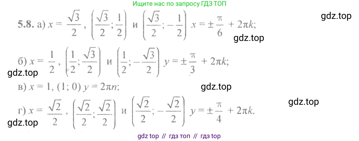 Алгебра, 10-11 класс Задачник, авторы: Мордкович Александр Григорьевич, Семенов Павел Владимирович, Денищева Лариса Олеговна, Корешкова Т А, Мишустина Татьяна Николаевна, Тульчинская Елена Ефимовна, издательство Мнемозина, Москва, 2019, Часть 2, страница 15, номер 5.8, Решение 4