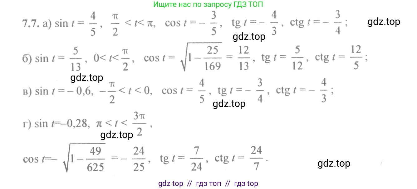 Алгебра, 10-11 класс Задачник, авторы: Мордкович Александр Григорьевич, Семенов Павел Владимирович, Денищева Лариса Олеговна, Корешкова Т А, Мишустина Татьяна Николаевна, Тульчинская Елена Ефимовна, издательство Мнемозина, Москва, 2019, Часть 2, страница 22, номер 7.7, Решение 4