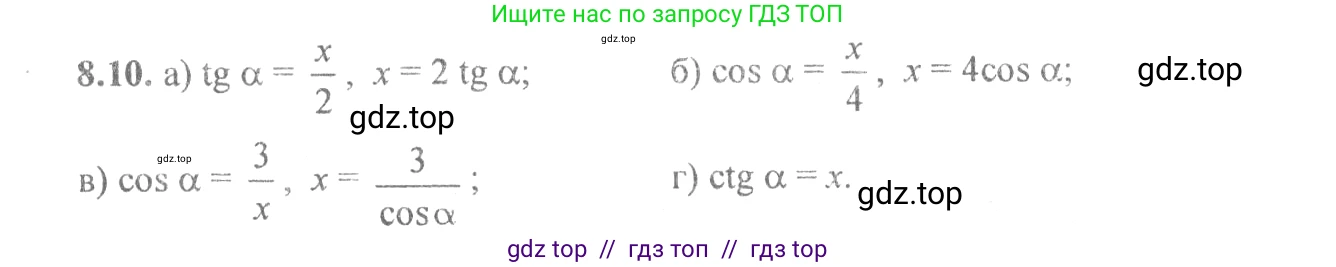Алгебра, 10-11 класс Задачник, авторы: Мордкович Александр Григорьевич, Семенов Павел Владимирович, Денищева Лариса Олеговна, Корешкова Т А, Мишустина Татьяна Николаевна, Тульчинская Елена Ефимовна, издательство Мнемозина, Москва, 2019, Часть 2, страница 25, номер 8.10, Решение 4