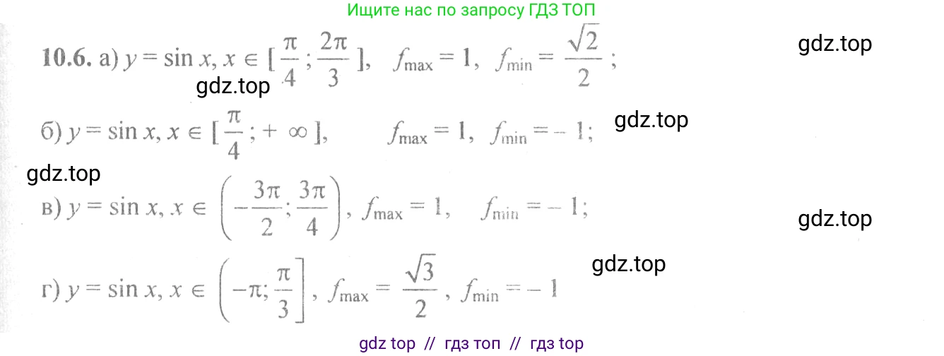 Алгебра, 10-11 класс Задачник, авторы: Мордкович Александр Григорьевич, Семенов Павел Владимирович, Денищева Лариса Олеговна, Корешкова Т А, Мишустина Татьяна Николаевна, Тульчинская Елена Ефимовна, издательство Мнемозина, Москва, 2019, Часть 2, страница 29, номер 10.6, Решение 4