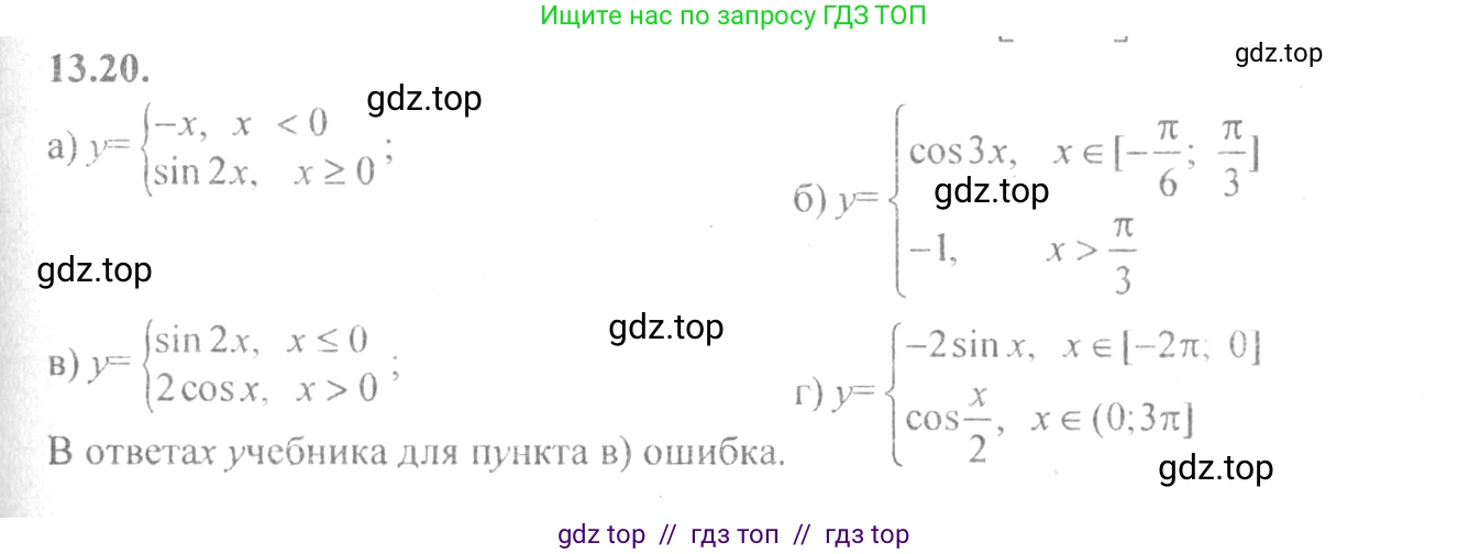 Алгебра, 10-11 класс Задачник, авторы: Мордкович Александр Григорьевич, Семенов Павел Владимирович, Денищева Лариса Олеговна, Корешкова Т А, Мишустина Татьяна Николаевна, Тульчинская Елена Ефимовна, издательство Мнемозина, Москва, 2019, Часть 2, страница 39, номер 13.20, Решение 4