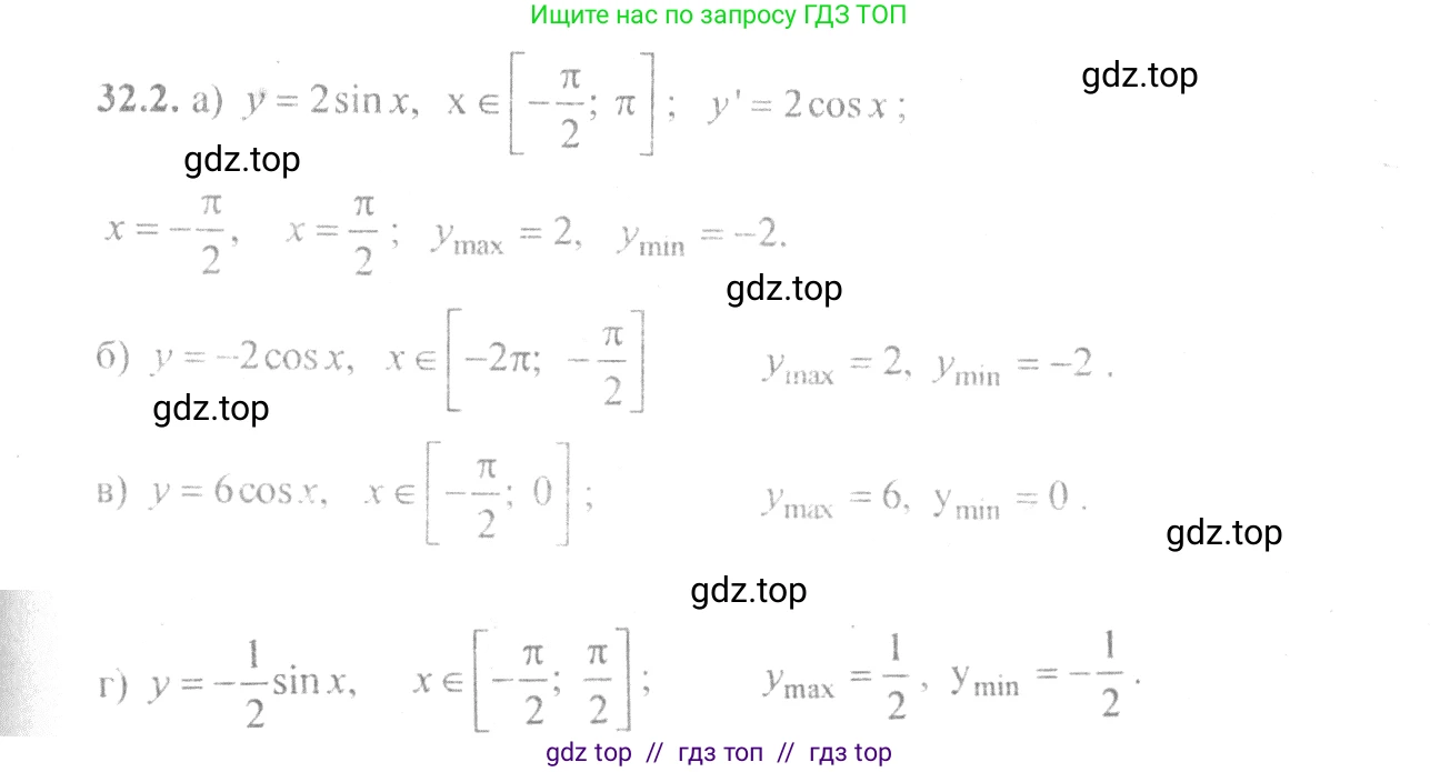 Алгебра, 10-11 класс Задачник, авторы: Мордкович Александр Григорьевич, Семенов Павел Владимирович, Денищева Лариса Олеговна, Корешкова Т А, Мишустина Татьяна Николаевна, Тульчинская Елена Ефимовна, издательство Мнемозина, Москва, 2019, Часть 2, страница 123, номер 32.2, Решение 4