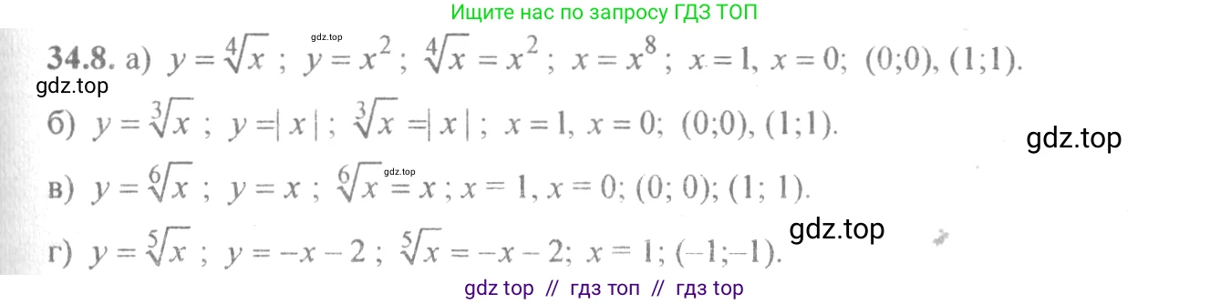 Алгебра, 10-11 класс Задачник, авторы: Мордкович Александр Григорьевич, Семенов Павел Владимирович, Денищева Лариса Олеговна, Корешкова Т А, Мишустина Татьяна Николаевна, Тульчинская Елена Ефимовна, издательство Мнемозина, Москва, 2019, Часть 2, страница 132, номер 34.8, Решение 4