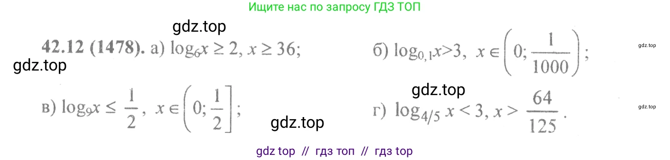 Алгебра, 10-11 класс Задачник, авторы: Мордкович Александр Григорьевич, Семенов Павел Владимирович, Денищева Лариса Олеговна, Корешкова Т А, Мишустина Татьяна Николаевна, Тульчинская Елена Ефимовна, издательство Мнемозина, Москва, 2019, Часть 2, страница 172, номер 42.12, Решение 4