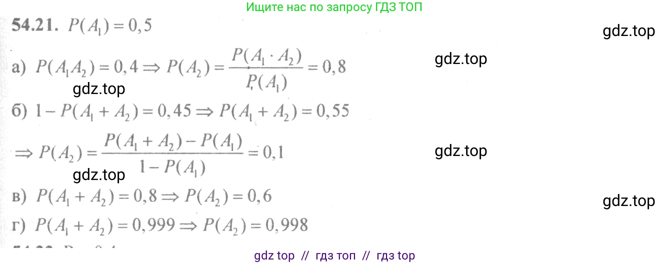 Алгебра, 10-11 класс Задачник, авторы: Мордкович Александр Григорьевич, Семенов Павел Владимирович, Денищева Лариса Олеговна, Корешкова Т А, Мишустина Татьяна Николаевна, Тульчинская Елена Ефимовна, издательство Мнемозина, Москва, 2019, Часть 2, страница 216, номер 54.21, Решение 4