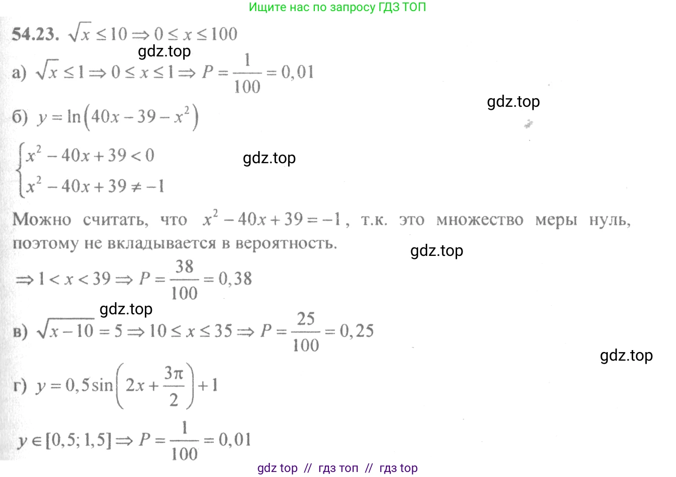 Алгебра, 10-11 класс Задачник, авторы: Мордкович Александр Григорьевич, Семенов Павел Владимирович, Денищева Лариса Олеговна, Корешкова Т А, Мишустина Татьяна Николаевна, Тульчинская Елена Ефимовна, издательство Мнемозина, Москва, 2019, Часть 2, страница 217, номер 54.23, Решение 4