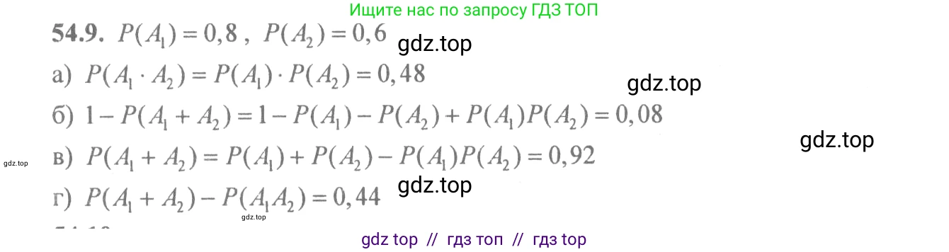 Алгебра, 10-11 класс Задачник, авторы: Мордкович Александр Григорьевич, Семенов Павел Владимирович, Денищева Лариса Олеговна, Корешкова Т А, Мишустина Татьяна Николаевна, Тульчинская Елена Ефимовна, издательство Мнемозина, Москва, 2019, Часть 2, страница 214, номер 54.9, Решение 4